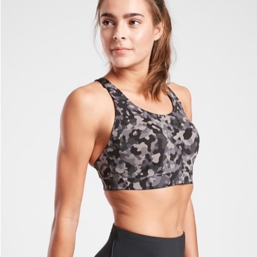 ATHLETA Advance Sports Bra Black Camo HIGH IMPACT - Picture 3 of 6